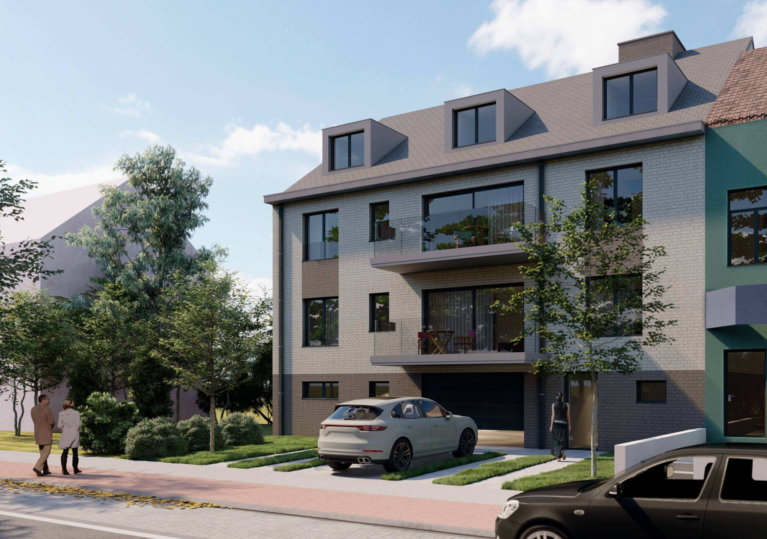 Cozy residential buildings in Belgium